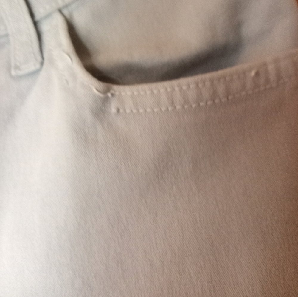 Tianello Vintage Women's Robin's Egg Blue stretch cotton high waist XL 32 In - Picture 8 of 9